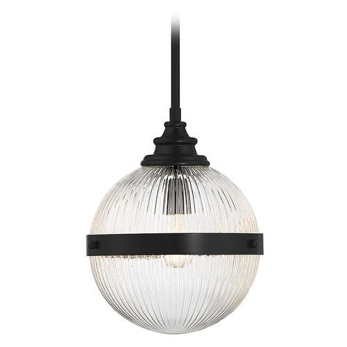 Meridian 10-Inch Vintage Globe Pendant in Matte Black by Meridian M70100MBK