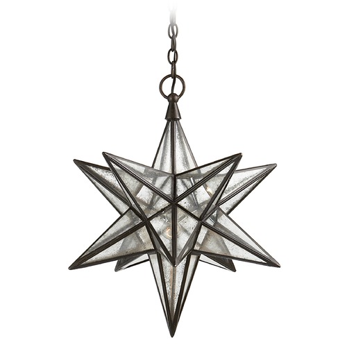 Visual Comfort Signature Collection E.F. Chapman Moravian Star Lantern in Aged Iron by Visual Comfort Signature CHC5211AIAM
