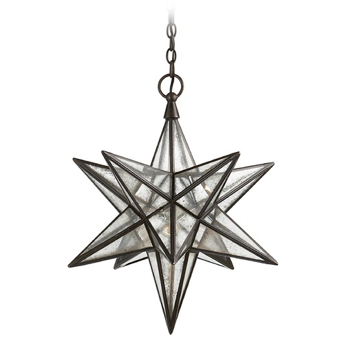 E.F. Chapman Moravian Star Lantern in Aged Iron by Visual Comfort Signature