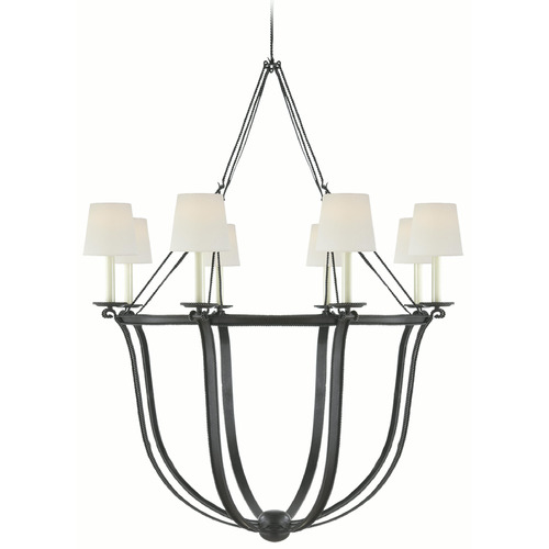 Visual Comfort Signature Collection Visual Comfort Signature Collection Chapman & Myers Lancaster Aged Iron Chandelier CHC1577AI-L