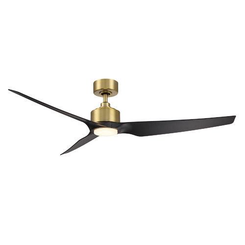 WAC Lighting Stella 60-Inch Outdoor LED Fan in Soft Brass by WAC Lighting F-056L-SB&MB