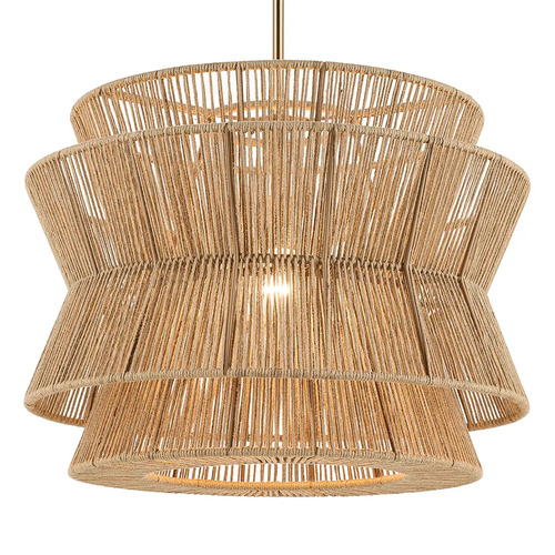 Kichler Lighting Ophira 1-Light Jute Pendant in Champagne Bronze by Kichler Lighting 52734CPZ