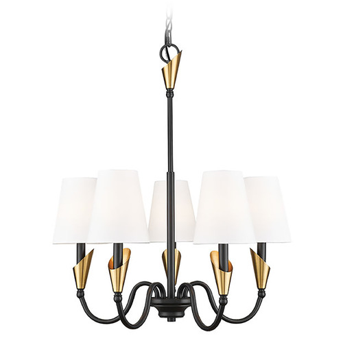 Z-Lite Claudelle Matte Black & Modern Gold Chandelier
