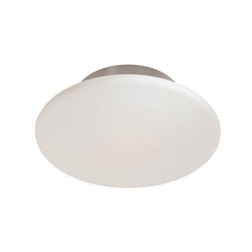 Sonneman Lighting Modern Flushmount Light with White Glass in Satin Nickel Finish 4156.13