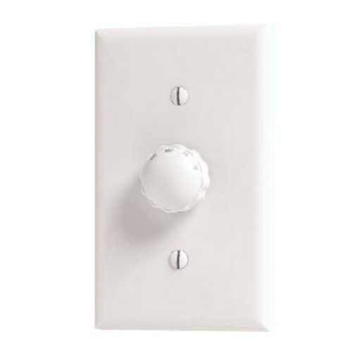 Three-Speed Rotary Stepped Wall Control in White by Hunter Fan Company