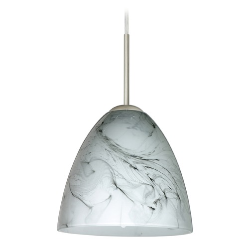 Besa Lighting Besa Lighting Vila Satin Nickel LED Mini-Pendant Light 1JT-4470MG-LED-SN