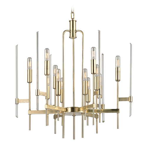 Bari 12-Light Chandelier in Aged Brass by Hudson Valley Lighting