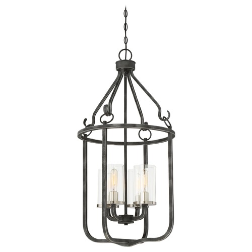 Sherwood Iron Black & Brushed Nickel Pendant by Nuvo Lighting