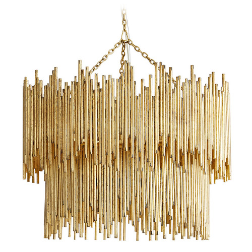 Arteriors Home Lighting Prescott Two-Tiered Pendant in Gold Leaf by Arteriors Home 84006