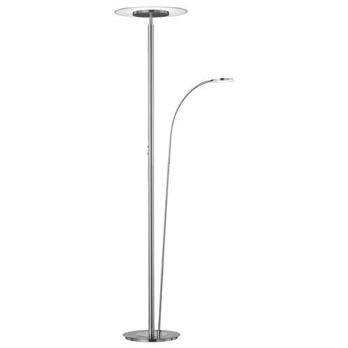 Tampa Satin Nickel LED Torchiere Lamp by Arnsberg