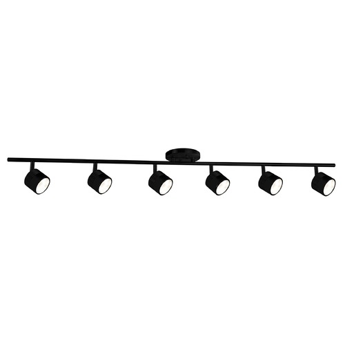 Lyra 6-Light Fixed LED Track in Black by Kuzco Lighting