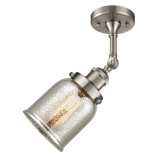Innovations Lighting Innovations Lighting Small Bell Brushed Satin Nickel Semi-Flushmount Light 201F-SN-G58