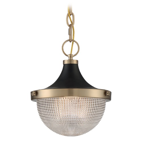 Faro Burnished Brass / Black Accents Pendant by Satco Lighting