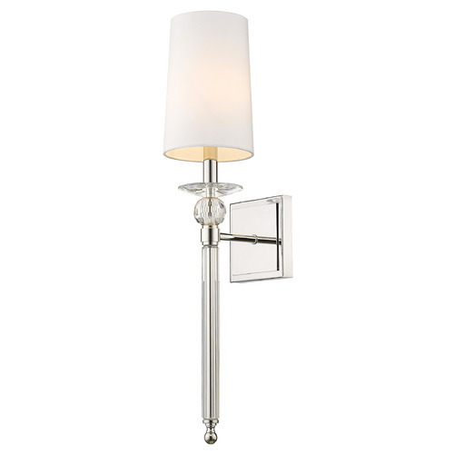 Z-Lite Ava Polished Nickel Sconce by Z-Lite 804-1S-PN