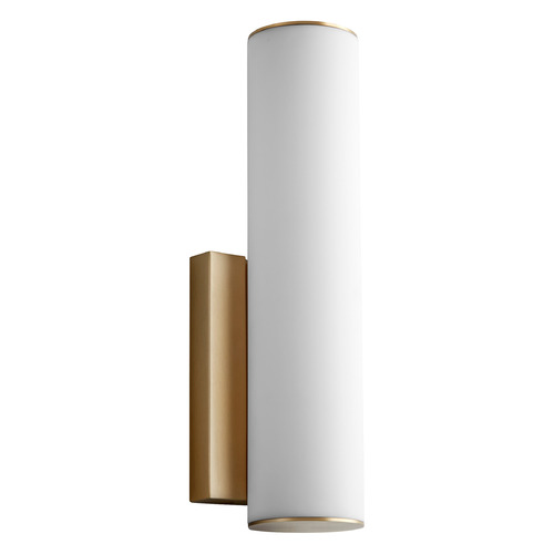 Fugit 12-Inch LED Wall Sconce in Aged Brass by Oxygen Lighting