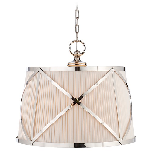 Visual Comfort Signature Collection E.F. Chapman Grosvenor Pendant in Polished Nickel by Visual Comfort Signature CHC1483PNL