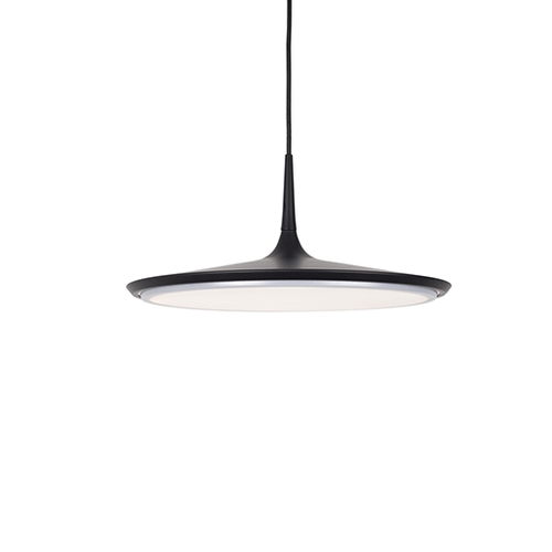 Disc 16.50-Inch LED Pendant in Black by Kuzco Lighting