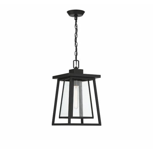 Denver 8-Inch Wide Outdoor Hanging Light in Matte Black by Savoy House