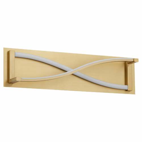 Hyperion 22-Inch 3CCT LED Bath Light in Aged Brass by Oxygen Lighting