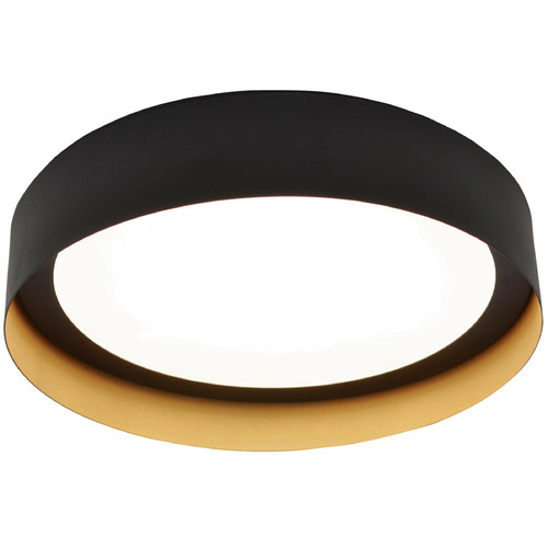 Afx Lighting Reveal Black & Gold LED Flushmount Light