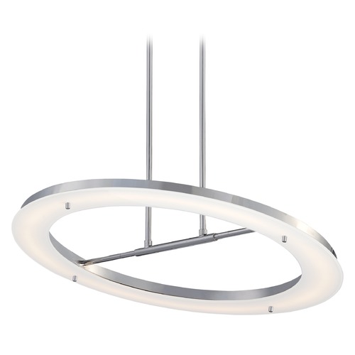 George Kovacs Lighting George Kovacs Twist and Shout Chrome LED Pendant Light with Cylindrical Shade P1900-077-L