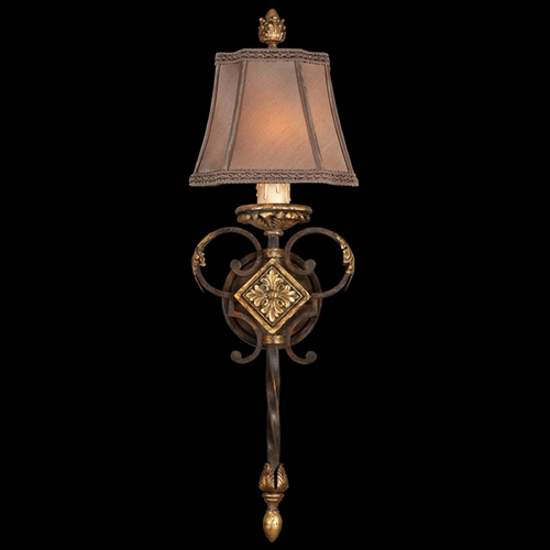 Fine Art Lamps Castile Antiqued Iron with Gold Leaf Sconce