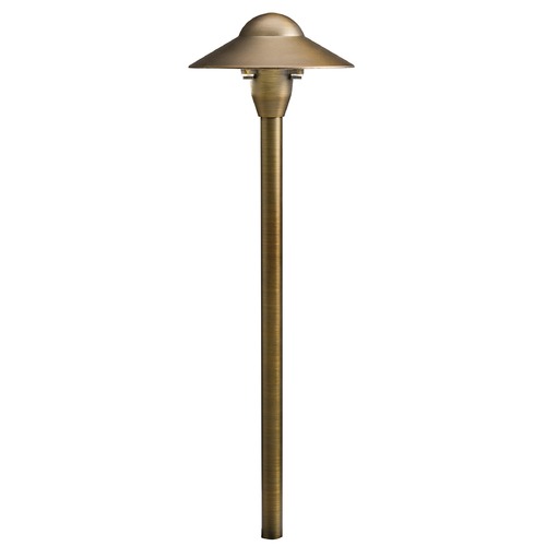 12V Cast Brass 6-Inch Dome Centennial Brass Path Light by Kichler Lighting
