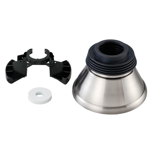 Minimalist Slope Ceiling Canopy Kit in Brushed Steel by Visual Comfort & Co Fan Collection