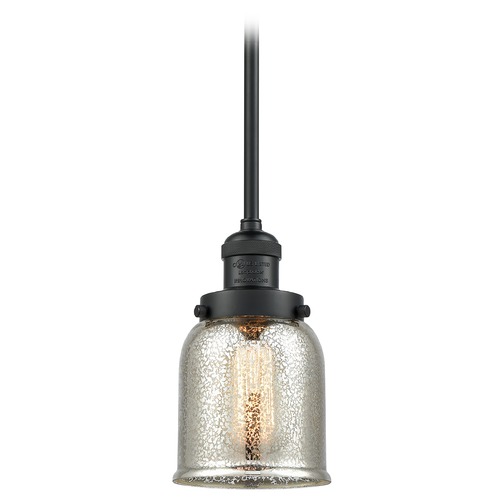 Innovations Lighting Innovations Lighting Small Bell Matte Black Mini-Pendant Light with Bell Shade 201S-BK-G58