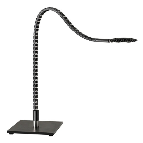 Adesso Home Hans Nopper Natrix Black with Brushed Steel Accents LED Desk Lamp