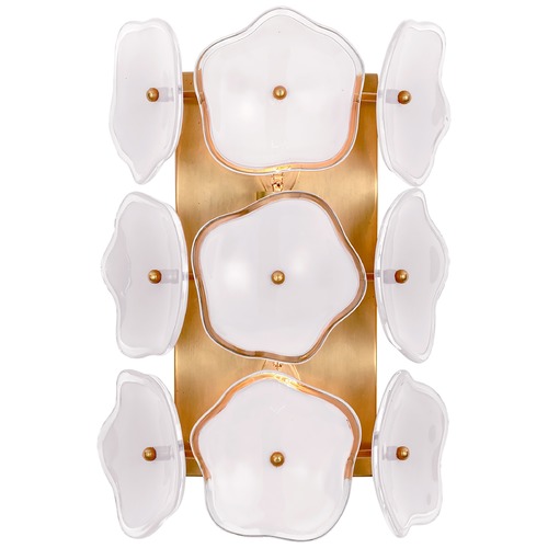 Visual Comfort Signature Collection Kate Spade New York Leighton Small Sconce in Brass by Visual Comfort Signature KS2065SBCRE