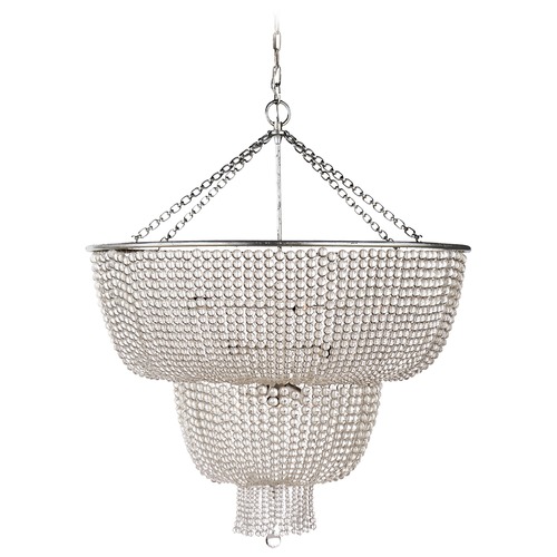 Aerin Jacqueline Large Chandelier in Silver Leaf by Visual Comfort Signature