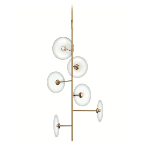 Visual Comfort Signature Collection Ian K. Fowler Calvino Chandelier in Antique Brass by VC Signature S5691HABCG
