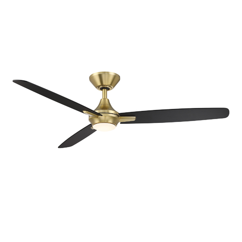 WAC Lighting Blitzen 54-Inch LED Fan in Soft Brass by WAC Lighting F-060L-SB&MB