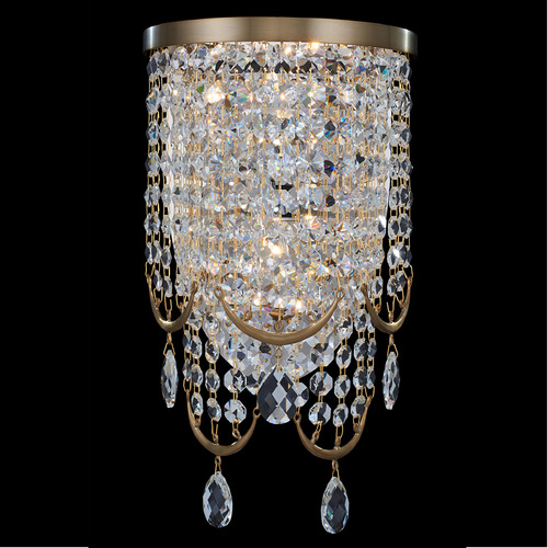 Allegri Crystal Vezzo Winter Brass Sconce