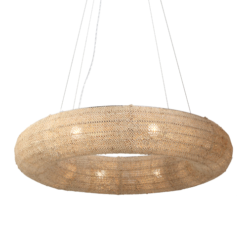 Copra 8-Light Coco Bead Pendant in Brushed Nickel by Metropolitan