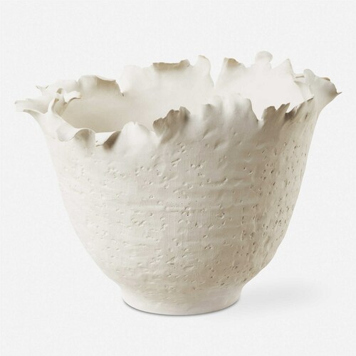The Uttermost Company Matthew Williams Blossom Matte Off-White Bowl