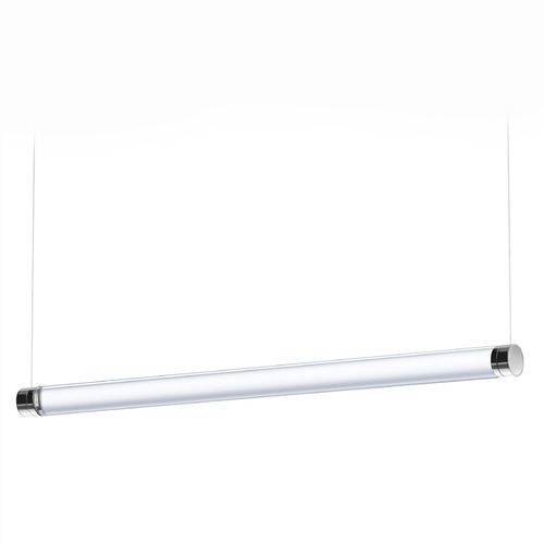 Et2 Vanish Brushed Aluminum LED Island Light with Cylindrical Shade