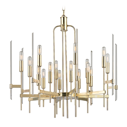 Bari 16-Light Chandelier in Aged Brass by Hudson Valley Lighting