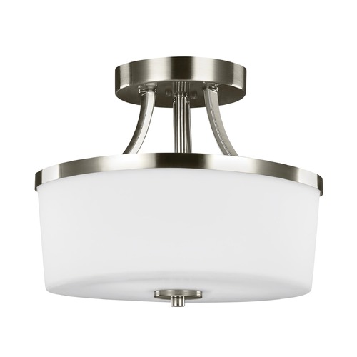 Hettinger Brushed Nickel Semi-Flush Mount by Generation Lighting