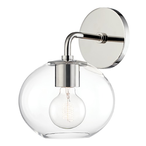 Mitzi by Hudson Valley Margot Polished Nickel Sconce by Mitzi by Hudson Valley H270101-PN