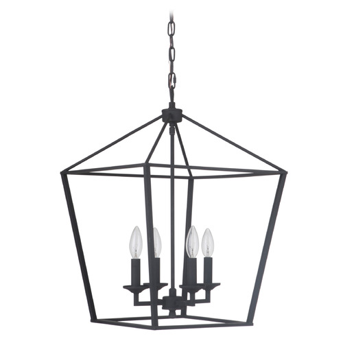 Craftmade Lighting Flynt Flat Black Pendant by Craftmade Lighting 52935-FB