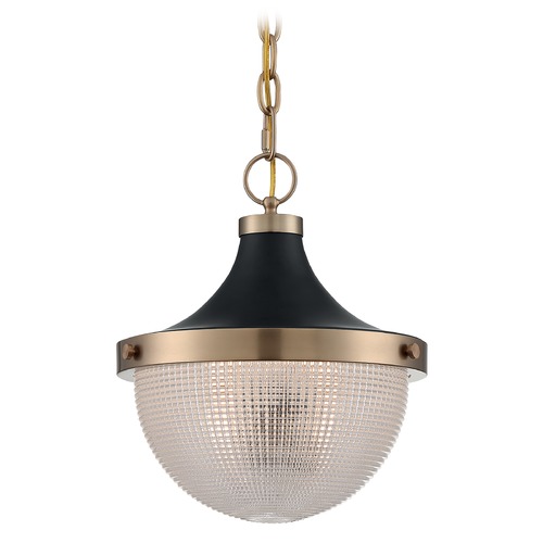 Nuvo Lighting Faro Burnished Brass & Black Pendant by Nuvo Lighting 60/7060
