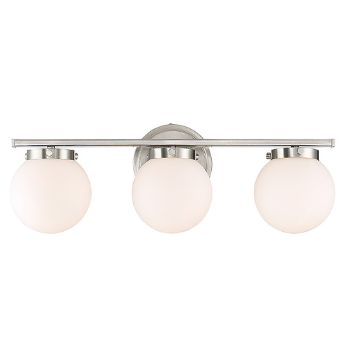 24-Inch Bathroom Light in Brushed Nickel by Meridian