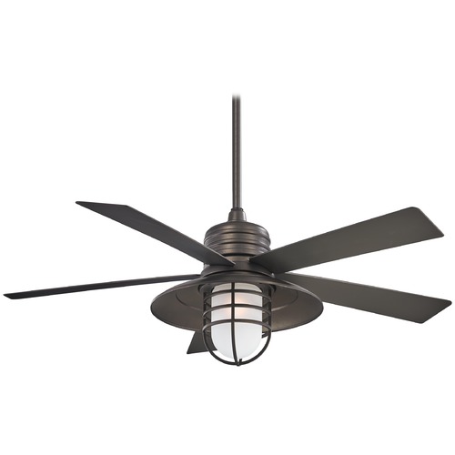 Minka Aire Rainman 54-Inch LED Fan in Smoked Iron Finish with Smoked Iron Blades F582L-SI