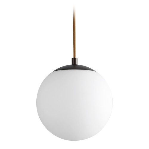 Luna 8-Inch LED Globe Pendant in Oiled Bronze by Oxygen Lighting