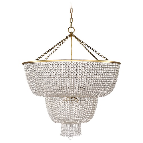Visual Comfort Signature Collection Aerin Jacqueline Large Chandelier in Antique Brass by Visual Comfort Signature ARN5104HABCG