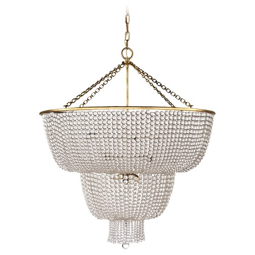 Aerin Jacqueline Large Chandelier in Antique Brass by Visual Comfort Signature