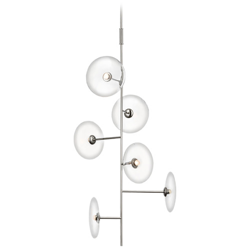 Visual Comfort Signature Collection Ian K. Fowler Calvino Chandelier in Polished Nickel by VC Signature S5691PNCG