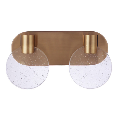 Glisten 13.50-Inch LED Bath Light in Satin Brass by Craftmade Lighting